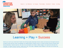 Tablet Screenshot of creativescholarspreschool.com